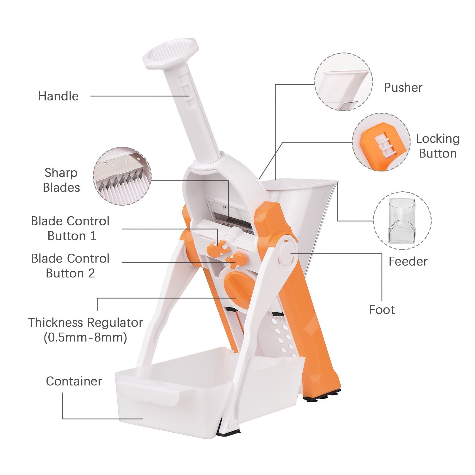 Euro Hauz 8 in 1 Vegetable Slicer