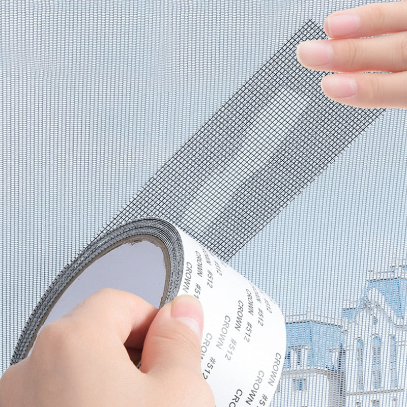 2M Screen Repair Tape Window Door Black Adhesive Sticker Mesh Roll Patch Tape